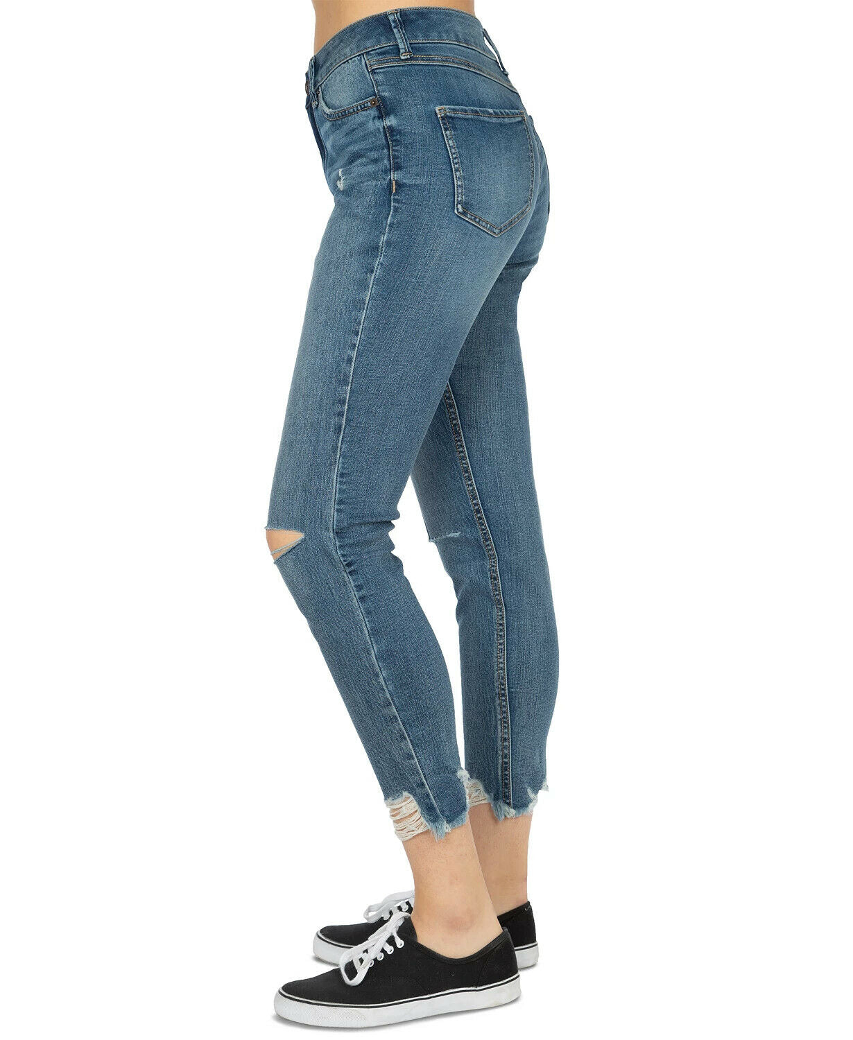 Rewash Juniors' Real Curve Frayed-Hem Mom Jeans J22754A1O Size  7