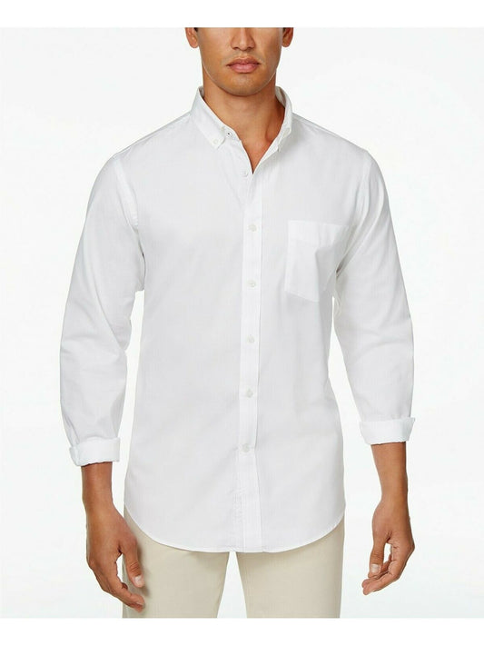 CLUB ROOM Men’s Collared Dress Shirt   Color White 17.5 32/33