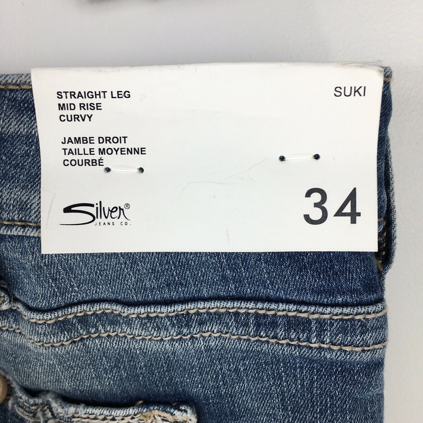 Silver Jeans Co. Suki Ripped Straight-Leg Jeans Color Indigo Size 34R