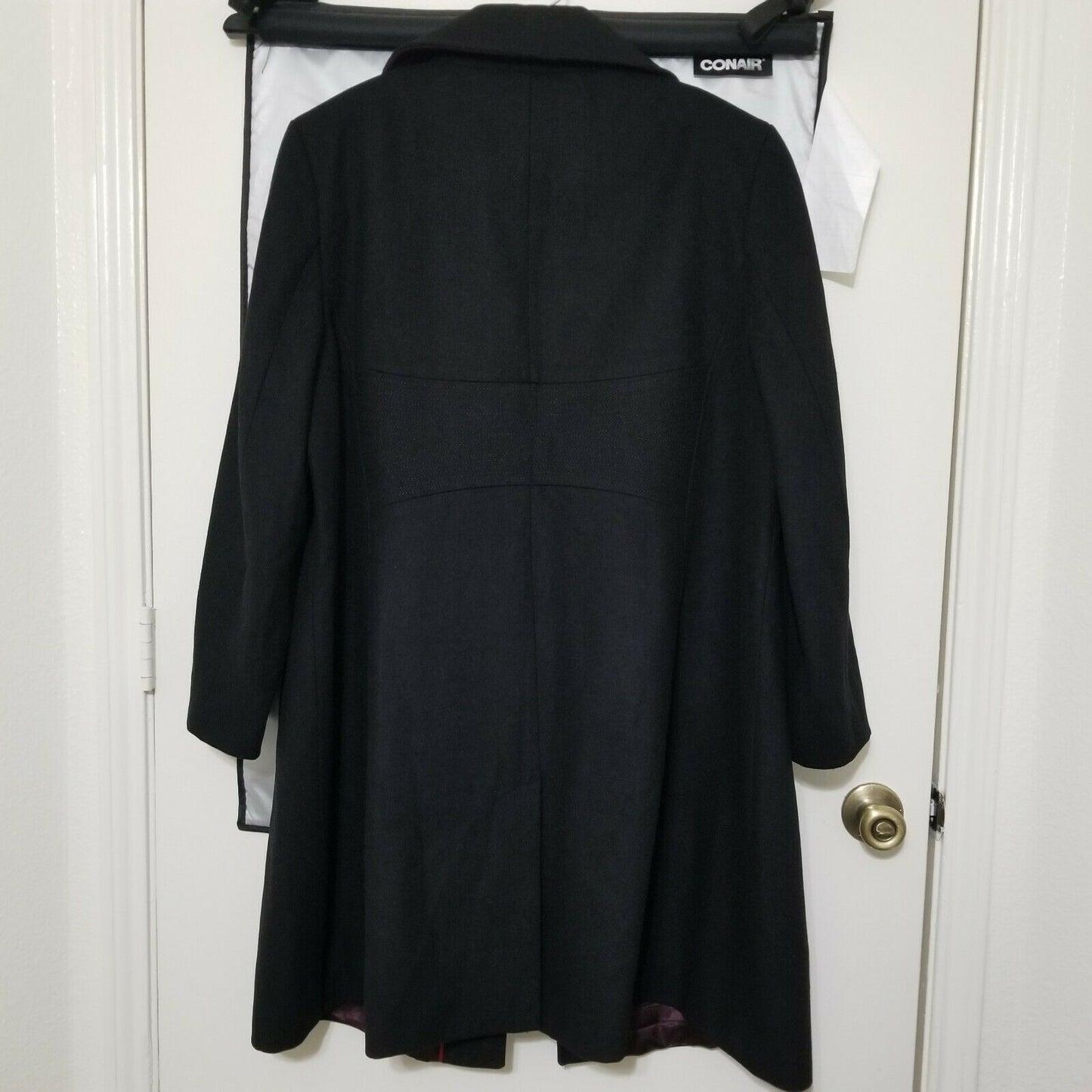 TOMMY HILFIGER Women’s Plus Size Single-Breasted Walker Coat  Color Black Size 3X