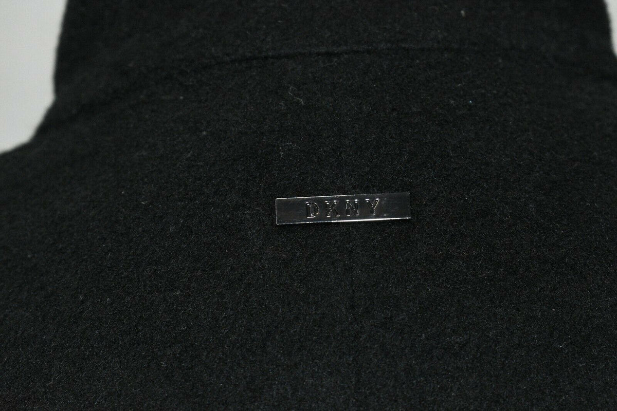 DKNY Women’s Petites Vegan-Fur-Pocket Walker Coat  Color Black Size PS