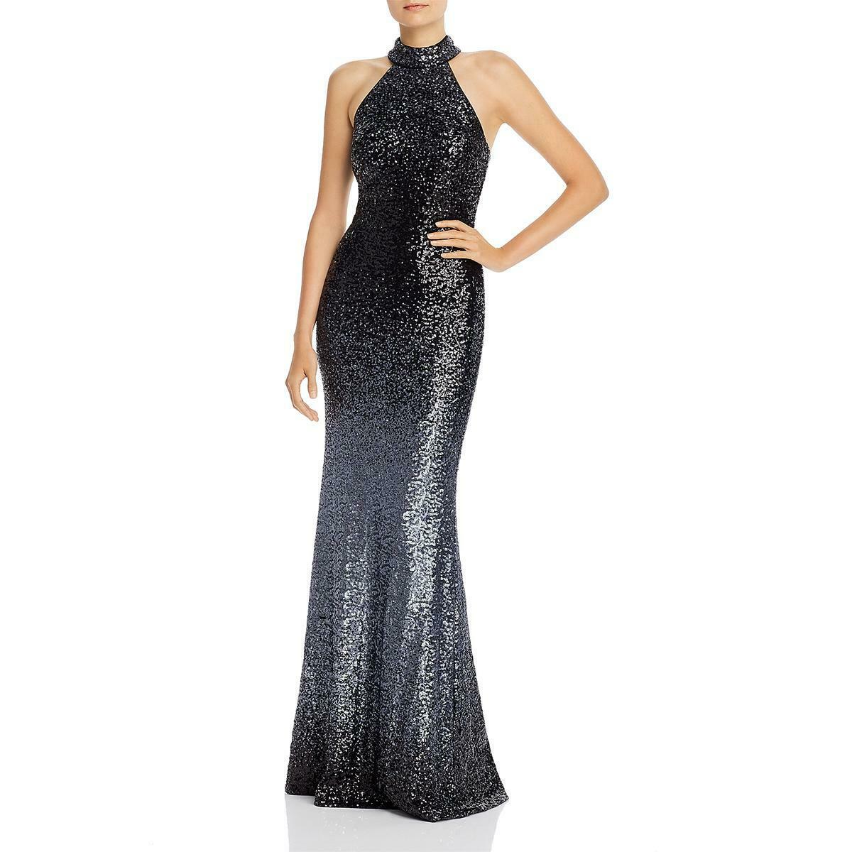 Aqua Women’s Sequined Ombre Evening Formal Dress Gown  Style A21705 Size 8