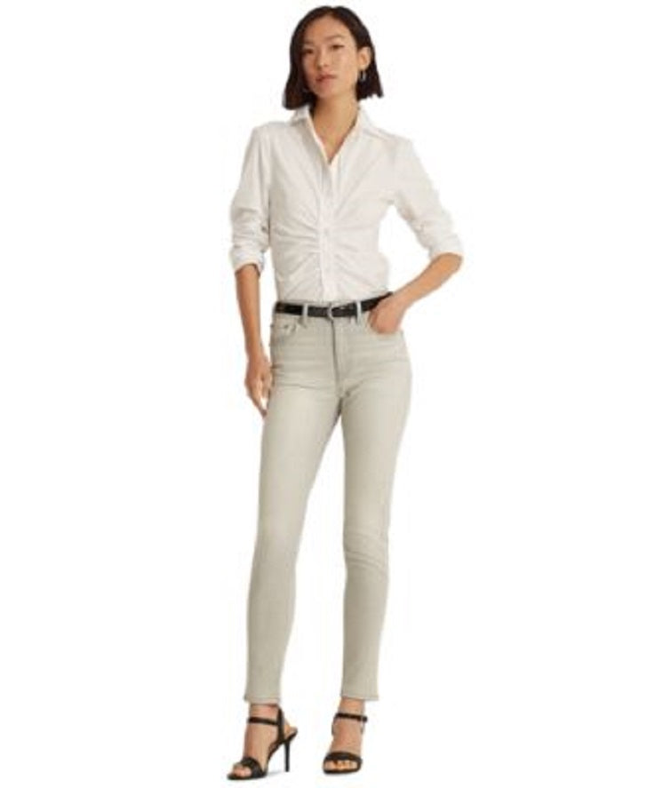 Lauren Ralph Lauren Petite High-Rise Skinny Ankle Jeans  Color Soft Grey Wash Size 10P