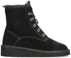 STYLE & CO WOMENS ABBBAA COLD WEATHER LACE-UP BOOTS  Color Black SIZE 8M