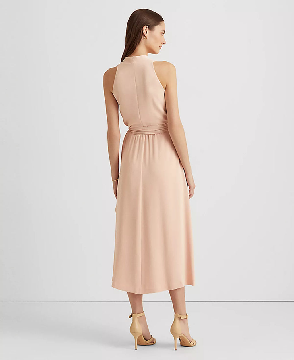 Lauren Ralph Lauren Georgette Halter Dress  Color Pale Pink Size 4