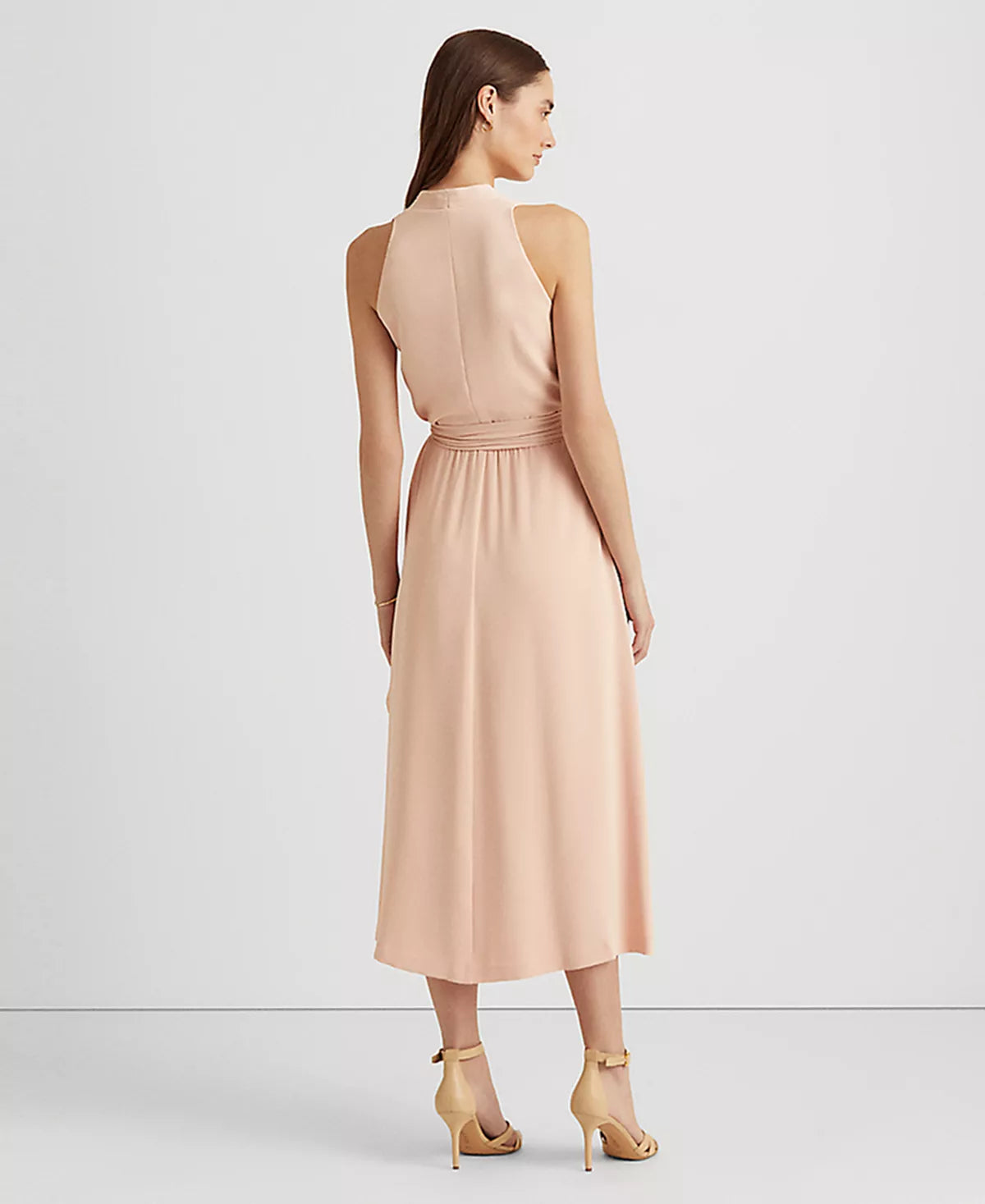 Lauren Ralph Lauren Georgette Halter Dress  Color Pale Pink Size 4