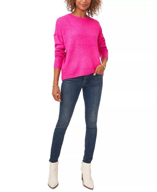 Vince Camuto Women's Long Sleeve Extend Shoulder Sweatshirt  Color Frenzy Size S