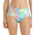 California Waves Tie-Dye Side Lace Up Swim Bottom  Multicolor Size XS