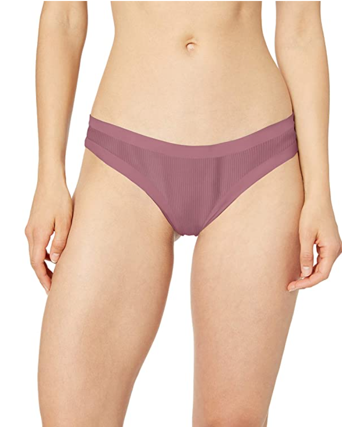 Body Glove Audrey Low Rise Bikini Bottoms  Ibiza Ribbed Rosewood Size S