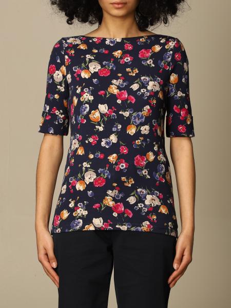 Lauren Ralph Lauren Women's Plus Size Elbow Sleeve Top  French Navy Size 1X