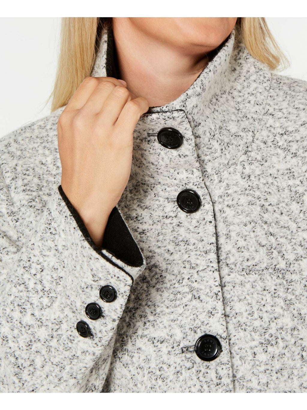 DKNY Women’s Plus Wool Blend Cold Weather Walker Coat   Color White Size 2X
