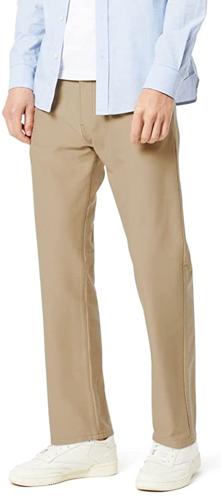 Dockers Men's Comfort Knit Jean Cut Straight Fit Smart 360 Knit Pants  Color True Chino 36W x 29L