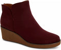 Style & Co Women's Jarodd Crepe Wedge Booties  Color Wine Size 9.5M