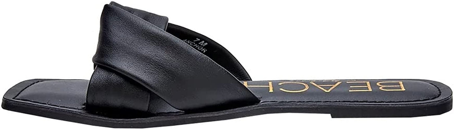 Matisse Beach by Matisse Womens Ancho Slide Sandals  Color Black Leather Size 8M