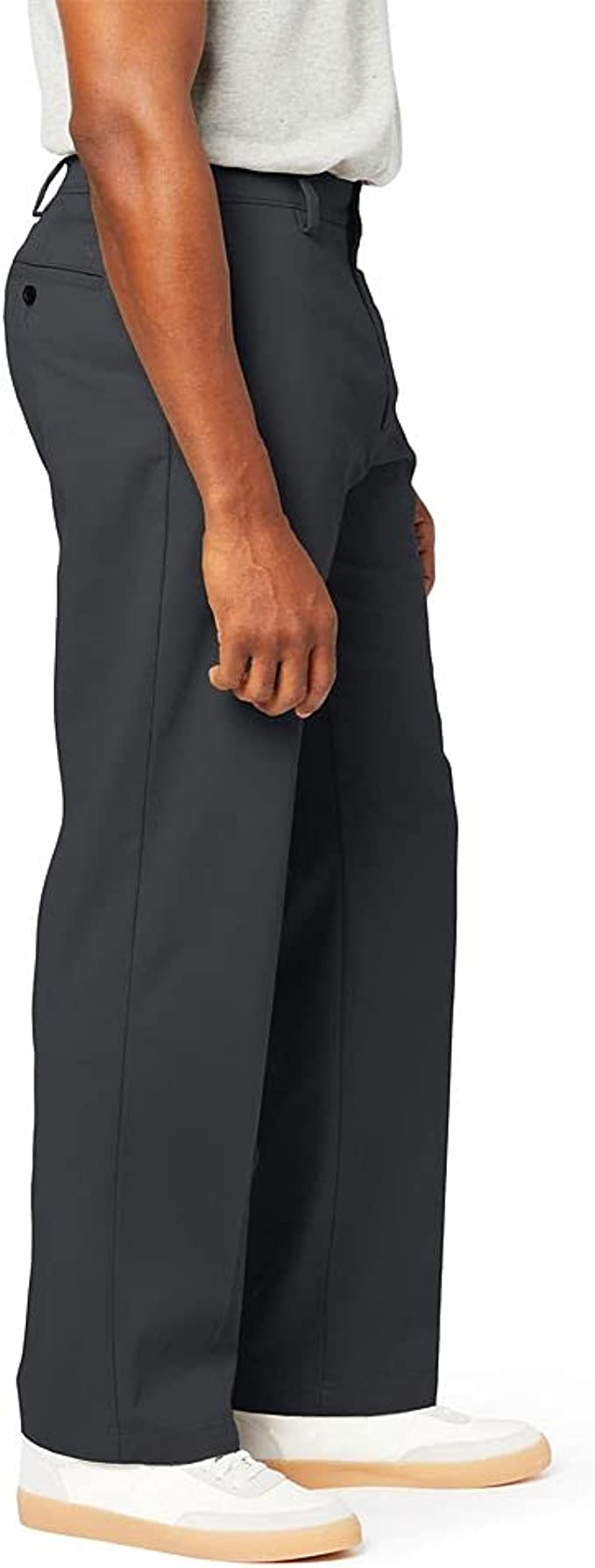 Dockers Relaxed Fit Comfort Khaki Flat Front Pants  Color Steelhead W38xL30