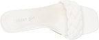 Madden Girl Gracy Braided Block-Heel Slide  Color White Paris Size 5.5M