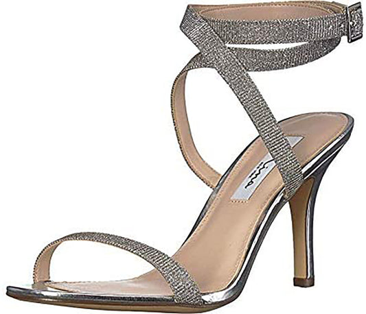 Nina VANNA SANDAL STEEL GREY METALL Latte  Size 7.5M