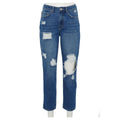 INDIGO REIN Juniors' Ripped Stretch Mom Jeans  Color Indigo Size 11