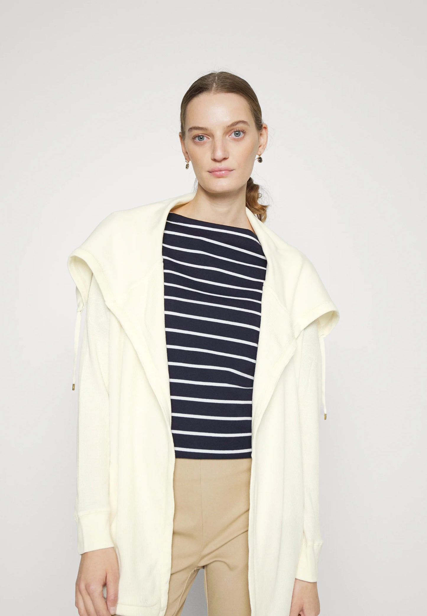 Lauren Ralph Lauren Thermal Waffle-Knit Cardigan  Color Pale Cream size XS