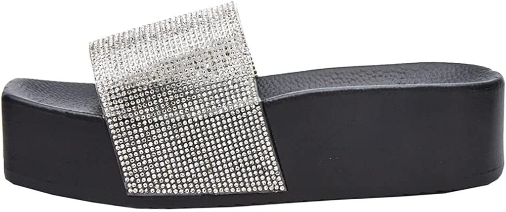 Matisse Beach by Matisse Women's Retreat Rhinestone Platform Sandals  Color Black Synthetic Size 9M