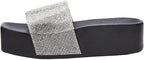 Matisse Beach by Matisse Women's Retreat Rhinestone Platform Sandals  Color Black Synthetic Size 9M