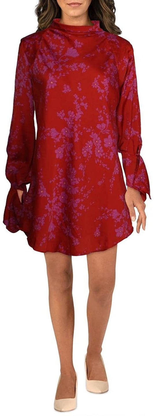 Free People Women’s Satin Short Mini Dress  Color Romantic Combo Size XS