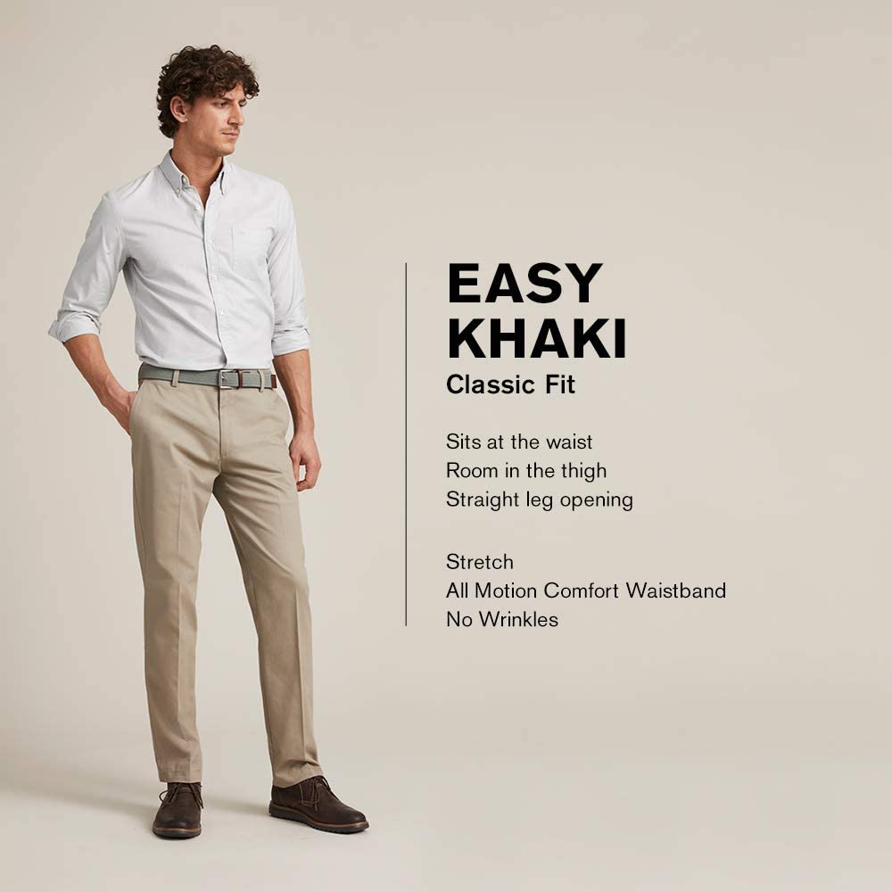 Dockers  Men's Classic Fit Easy Khaki Pants   Color Timberwolf W40xL32