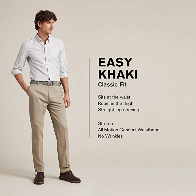 Dockers Men's Classic Fit Easy Khaki Pants  Color Cloud Size W32xL32