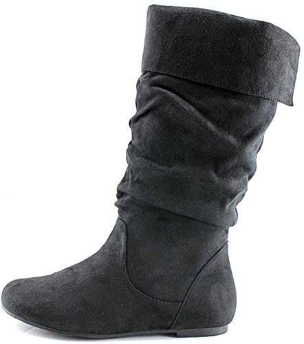 Brinley Co Women's Marden-01 Slouch Boot  Color Black Size 7M