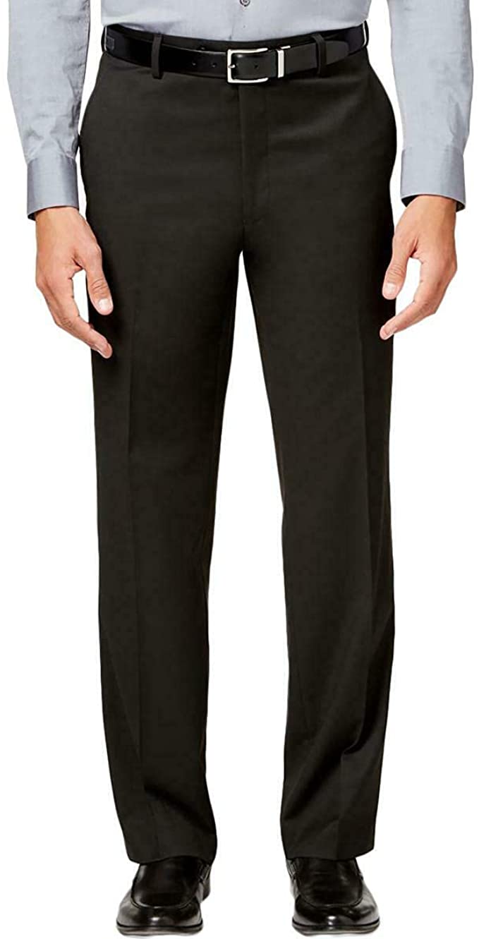 Alfani Men's Solid Flat Front Pants  Black 32Wx32L