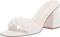 Madden Girl Gracy Braided Block-Heel Slide  Color White Paris Size 5.5M