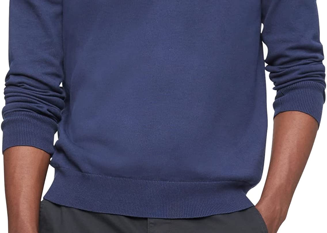 Calvin Klein Men's Logo Crewneck Sweater  Color Evening Blue Size XL