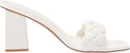 Madden Girl Gracy Braided Block-Heel Slide  Color White Paris Size 5.5M