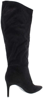 Steve Madden Women's Kimari Faux Suede Pointed Toe Boot  Color Black Suede Size 9M