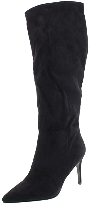 Steve Madden Women's Kimari Faux Suede Pointed Toe Boot  Color Black Suede Size 9M