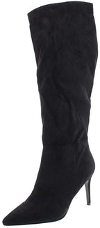 Steve Madden Women's Kimari Faux Suede Pointed Toe Boot  Color Black Suede Size 9M
