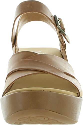 KORKS Women's Denica Leather Strappy Wedges  Color Tan Size 10M