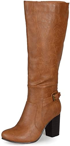 Journee Collection Women's Knee High Boots  Color Tan Size 8.5M