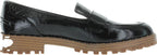 Vince Camuto Women's Golinda Lug-Sole Loafers  Black Leather Size 10