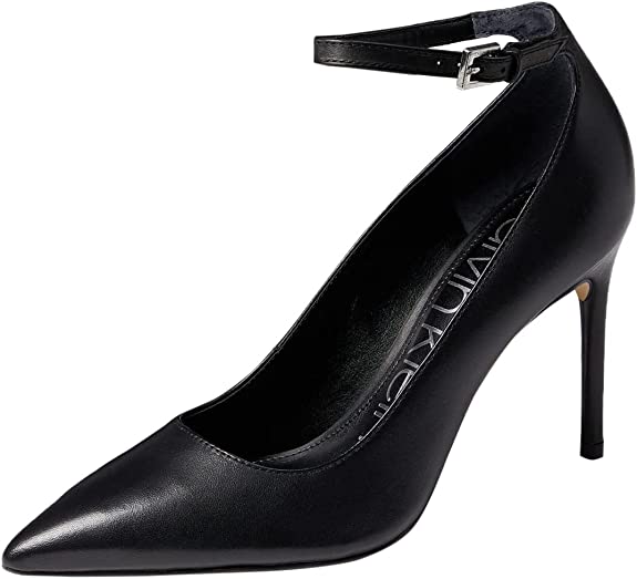 Calvin Klein Women's Demma Pump  Color Black Leather Size 6.5M