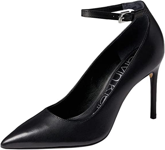 Calvin Klein Women's Demma Pump  Color Black Leather Size 6.5M