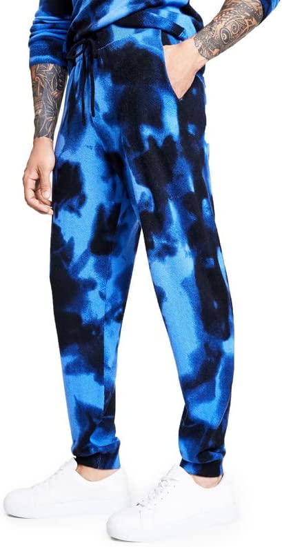 INC International Concepts Men's Tie-Dye Jogger Pants  Color Blue Wash Size XL