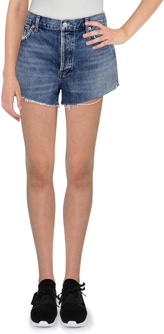 AGOLDE Women's Dee Ultra High Rise Shorts   Color Lowkey Size 32