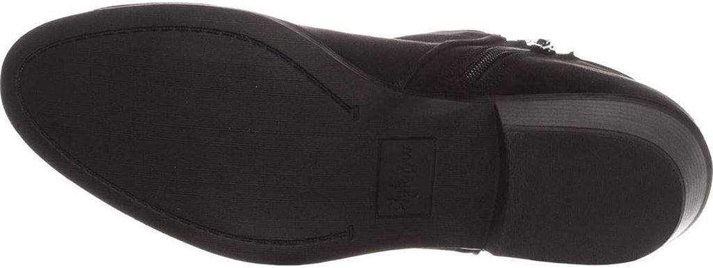 Style & Co. Womens Wileyy Fabric Almond Toe Ankle Fashion Color Black Size 10.5M