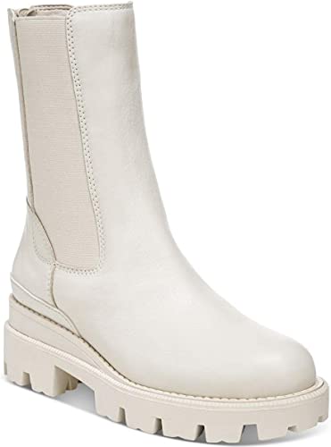 Sam Edelman Women's Genia Mid-Shaft Chelsea Boots  Ivory Size 8.5