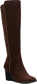 Style & Co. Womens August Faux Leather Almond Toe Knee-High Boots Color Chocolate Micro Size 6.5M