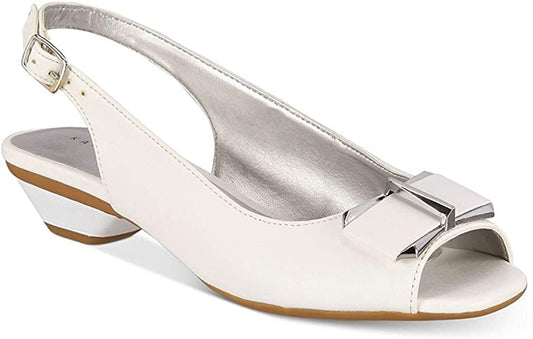 Karen Scott Women’s Ingaa Open Toe Special Occasion Slingback   Size 7.5M