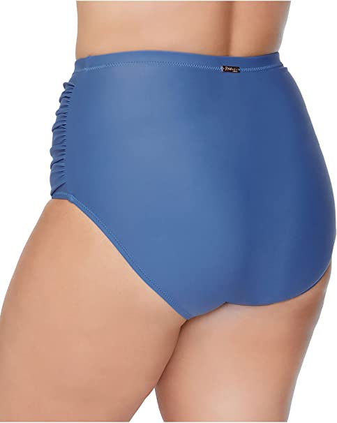 Raisins Curve Plus Size Alicante Costa High-Waist Bikini Bottom  Color Calm Sea Size 20W