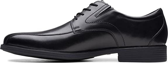 Clarks Men's Whiddon Pace Oxford  Color Black Leather Size 10.5M