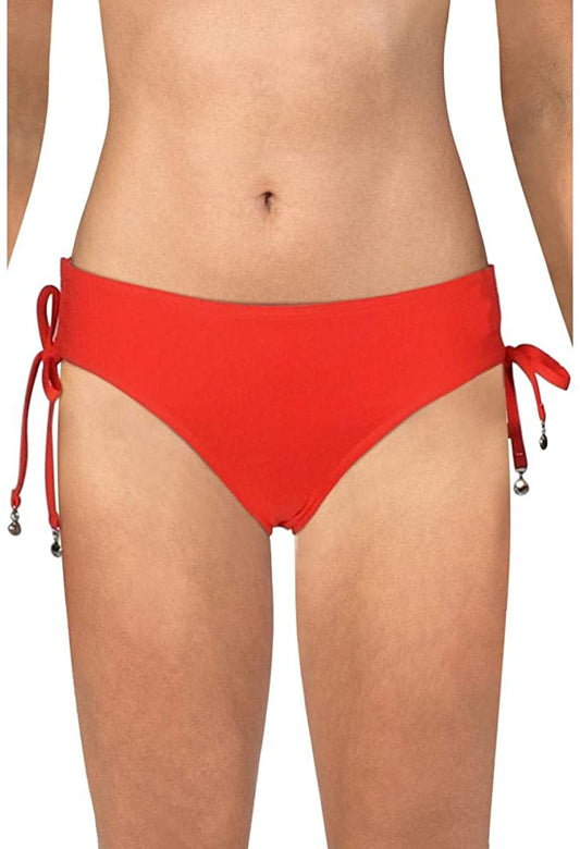 Anne Cole Alex Hipster Side Tie Swim Bottoms  Color Coral Size XL